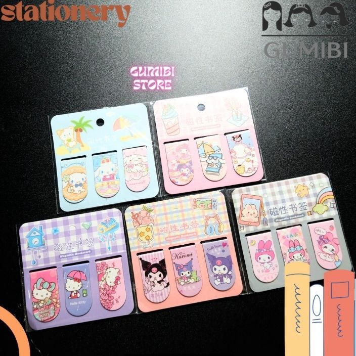 

FG2 1 PAPAN 2 PACK Pembatas Buku Sanrio Pembatas Buku Magnet SANRIO