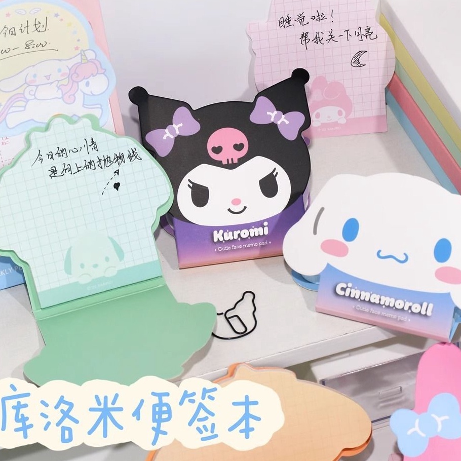 

KF7 SL88 Memo M Bentuk Kepala Sanrio Kuromi Cinnamoroll My Melody M Sticky Notes