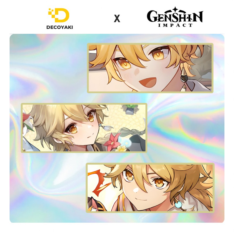 

Sticker Slap Hologram Aether Genshin Impact, Stiker Hologram Aether Genshin Impact