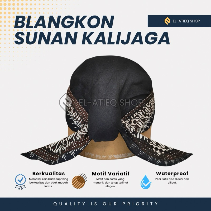 Blangkon Cuci Lipat sunan Kalijaga murah