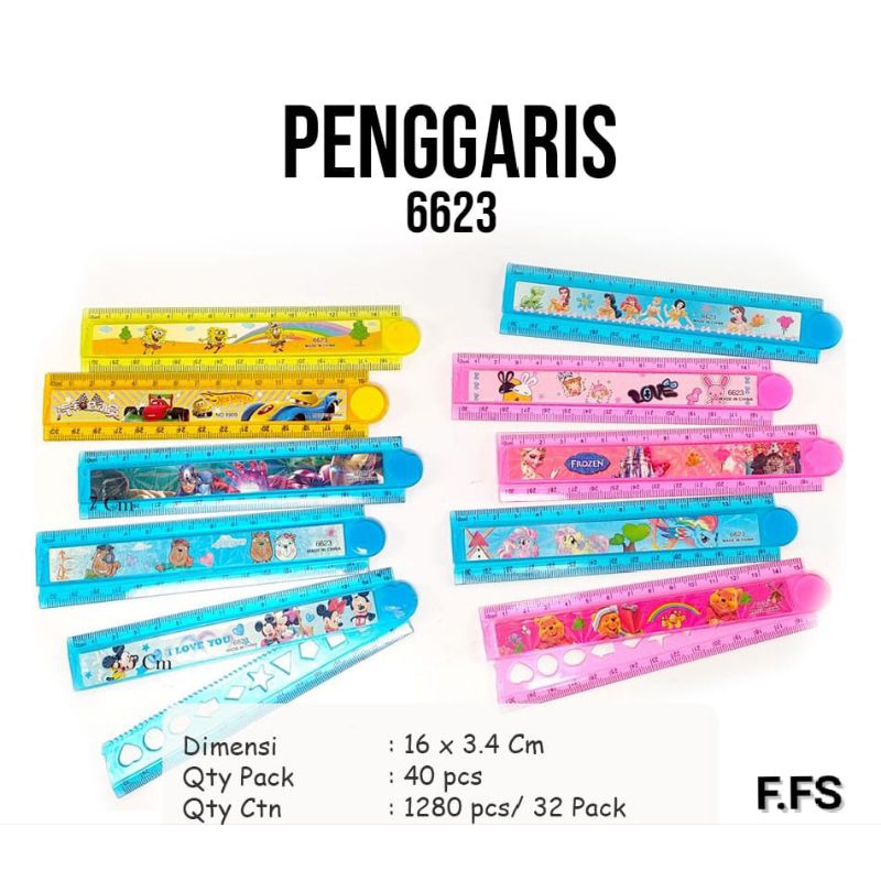 

Penggaris lipat 30cm/Rol plastik fancy