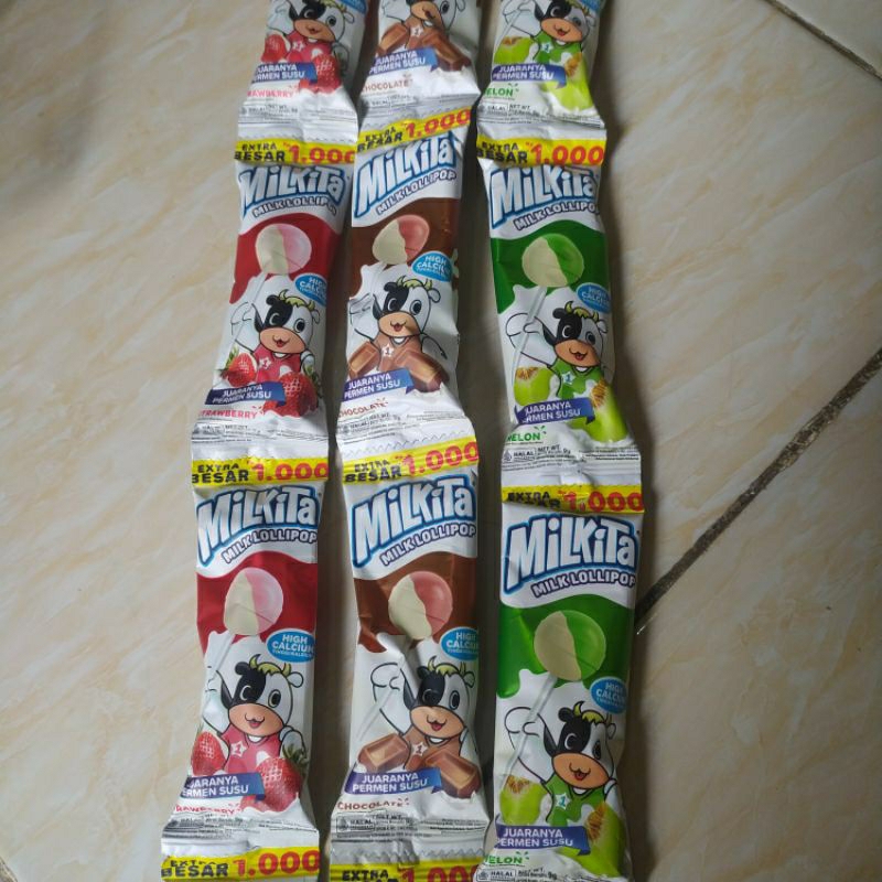 

Milkita 9g, isi 10sachet lolipop