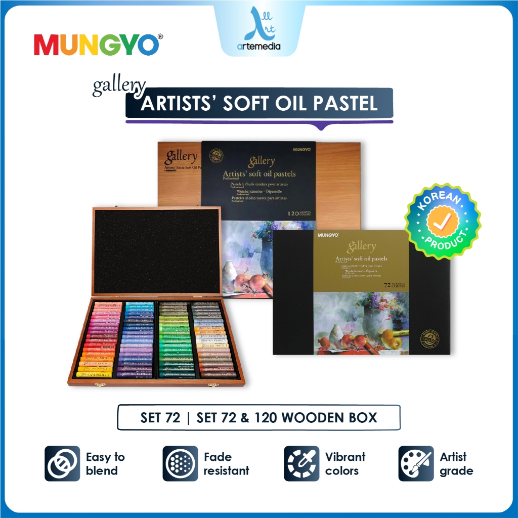 

Mungyo Gallery Artists Soft Oil Pastel Wooden Box Crayon Krayon Minyak