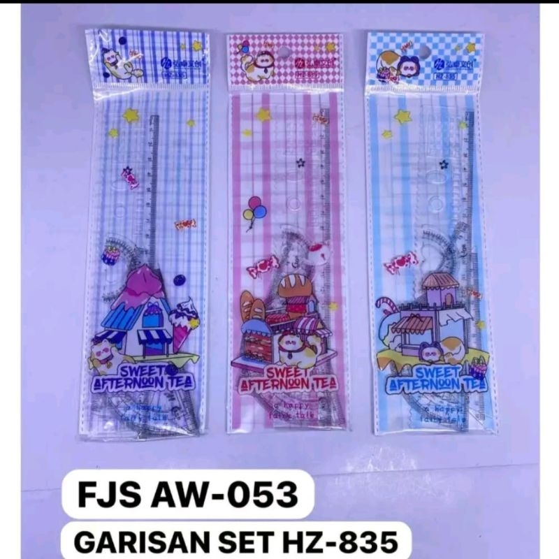 

Penggaris/ Garisan Set 4in1/ Penggaris SegitigaPenggaris Busur/ Penggaris Ruler Set Transparan