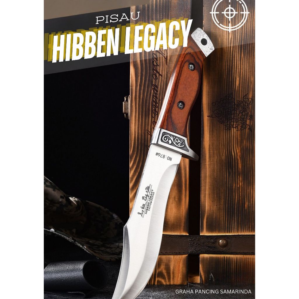 Pisau Hibben Legacy VV9 #876, Pisau Camping, Pisau Mancing, Jungle Knife