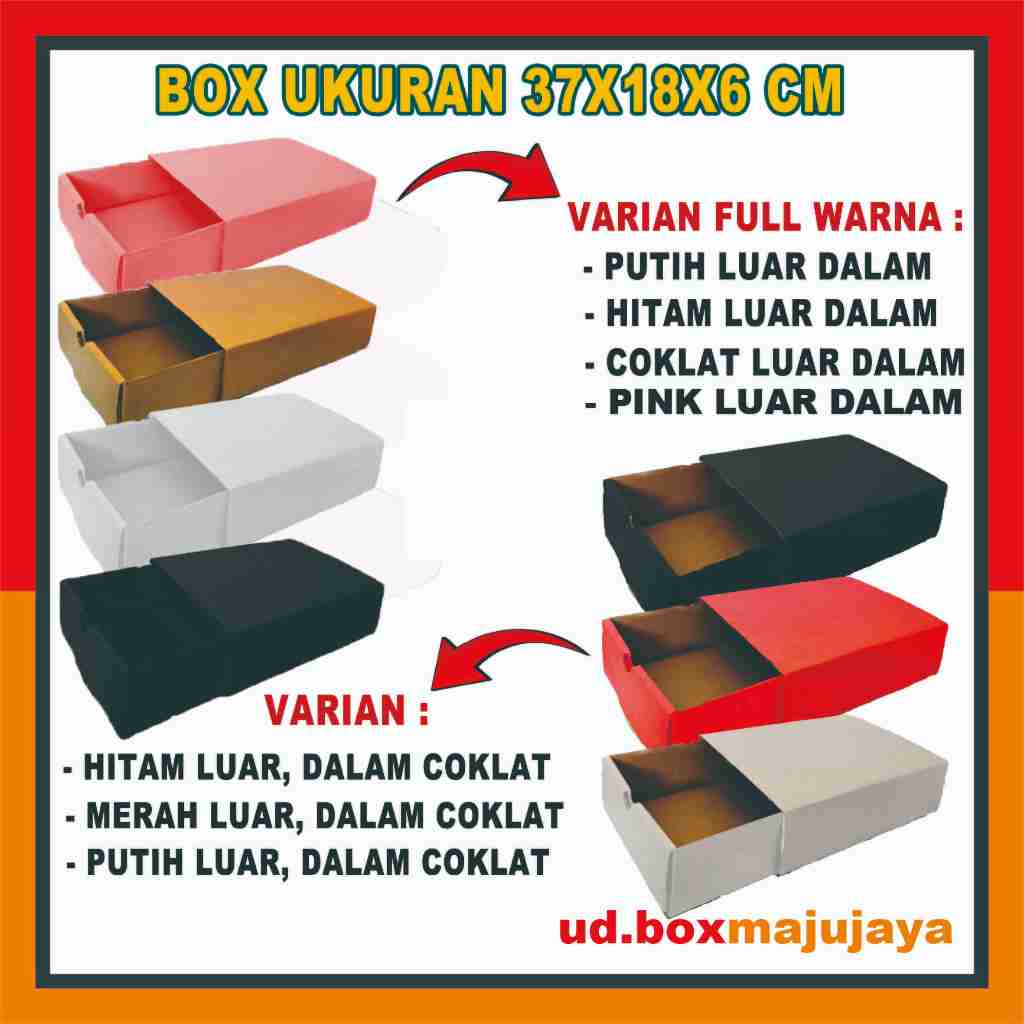 

(Paket 10 pcs) Box Sleding 37x18x6 cm / Slide Box