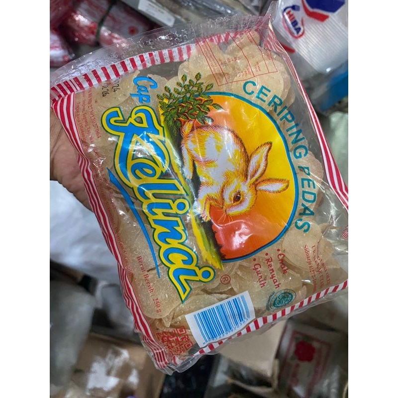 

ceriping pedas krecek kerupuk cap kelinci pedas 250gr