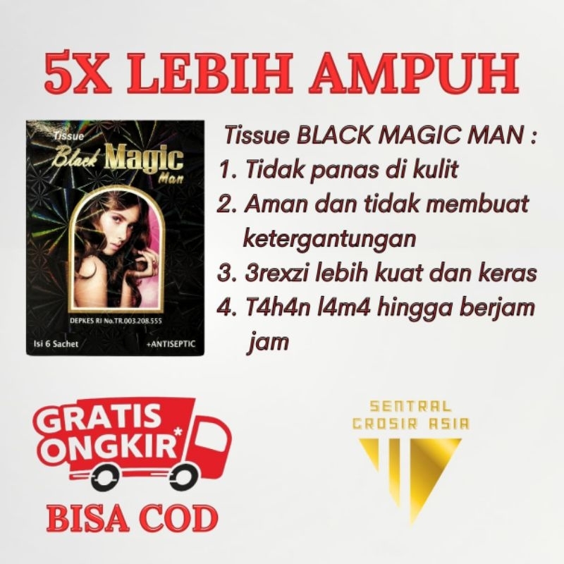 Tissue Black Magic Man Original 1 karton isi 420 box