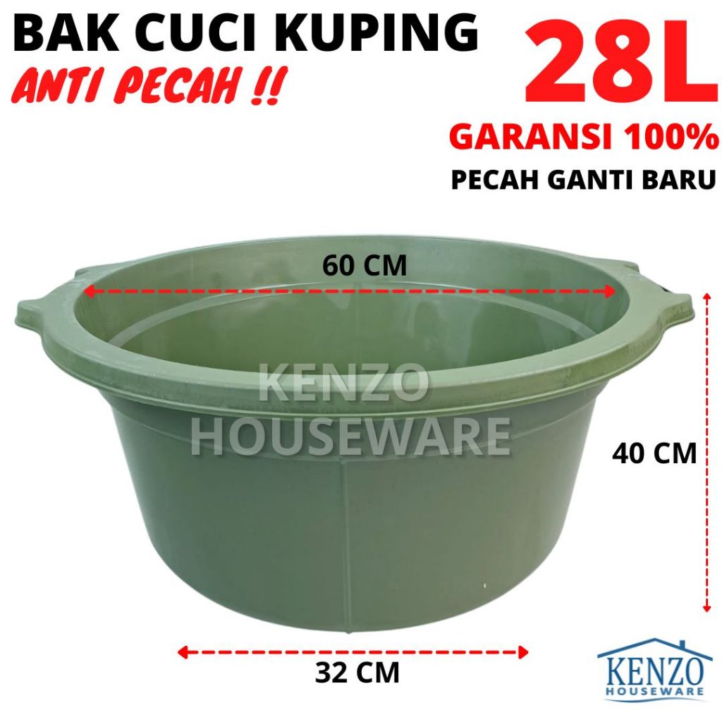 Baskom Bak 28 Liter Plastik Jumbo Ember Cuci Baju Bak Besar ANTI PECAH