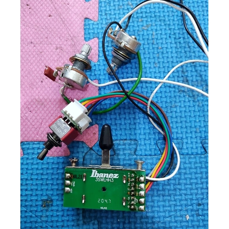 Wiring set Gitar Ibanez original 3 way HH mini toggle Split coil
