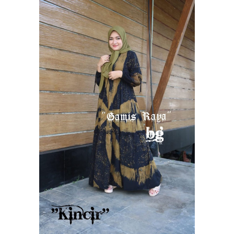 Gamis Raya Twill Ori BG Collection Motif Kincir