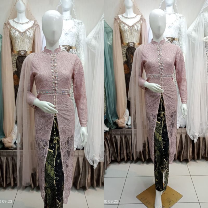 Kebaya Brokat Shanghai Payet / Kebaya Tunik Mewah / Kebaya Busui / Kebaya Ibu Besan / Kebaya Kondang