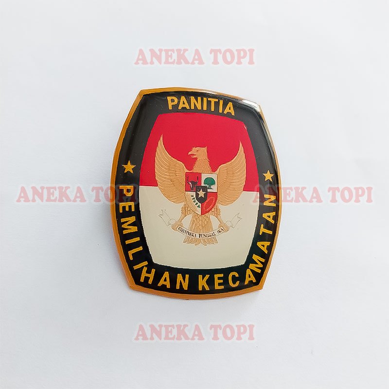 Pin PPK Garuda Peniti Pin Bros Logo Panitia Pemilihan Kecamatan Pin PPK KPU - Aneka Topi