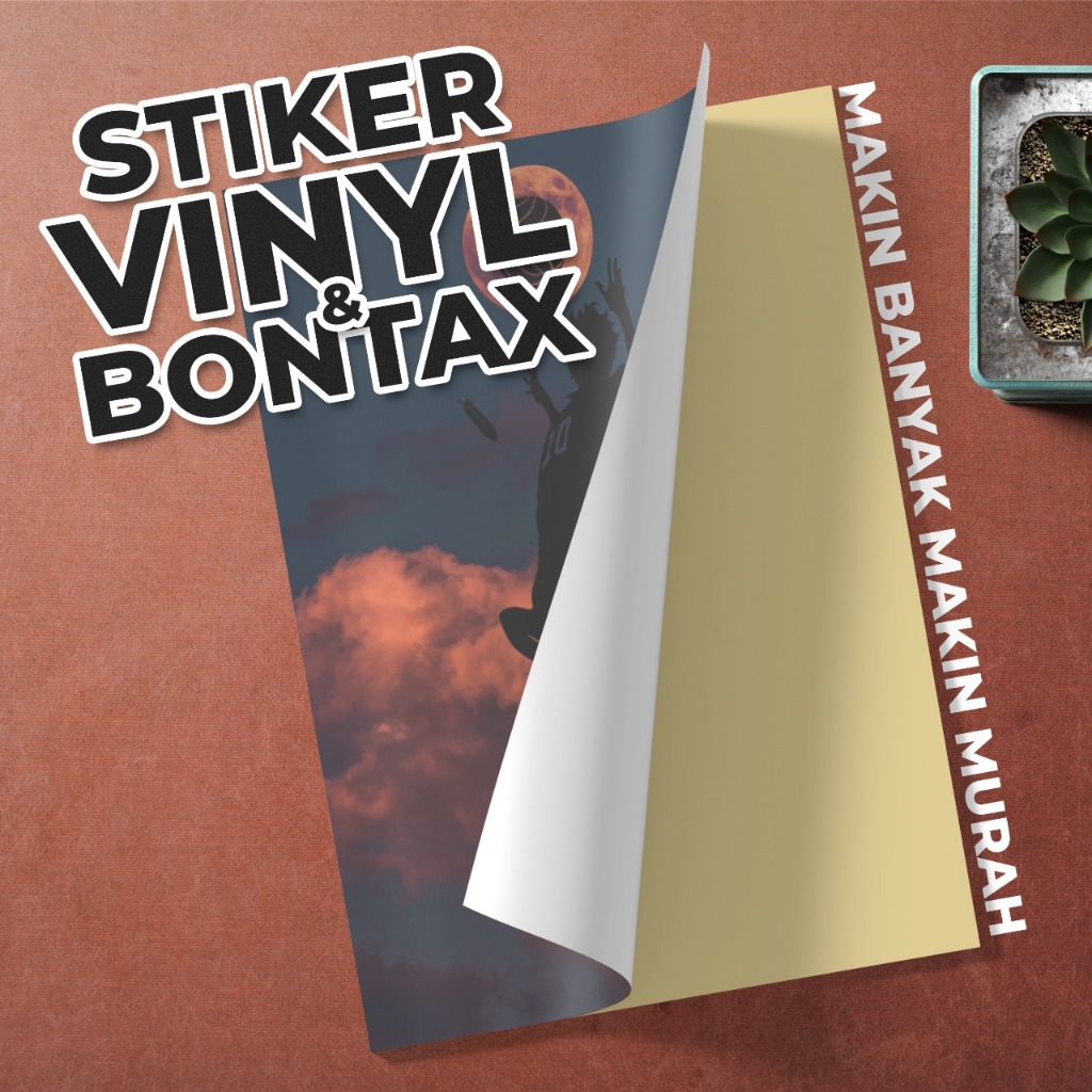 

CETAK STIKER BONTAX / KROMO & VYNIL NON CUTTING UKURAN A3+