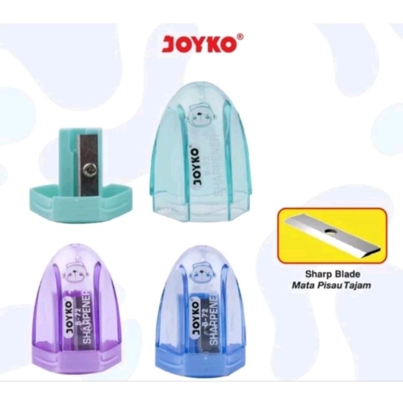 

rautan pensil joyko warna warni lucu gambar beruang murah/serutan b-72/sharpener pencil/orotan pensil/ongotan