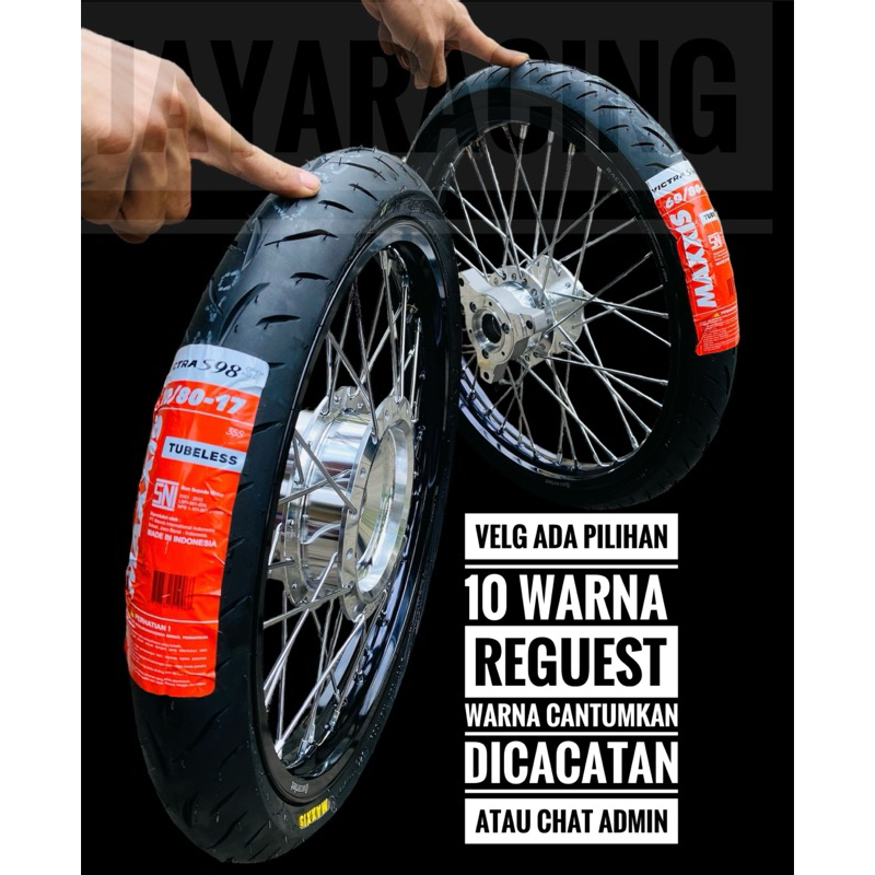 VELG SCARLET RING 17 160 140 PLUS BAN CACING BEAT SCOOPY GENIO SPACY MIO XEON FINO NOUVO XRIDE M3 SO