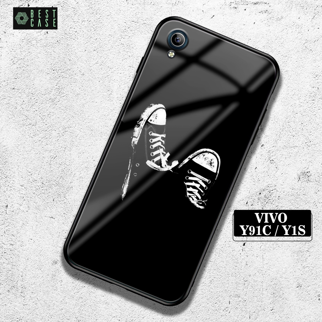 Case VIVO Y91C / 1820 - Casing Hp Y91C / 1820 - Motif ( BLACK ) - Silikon Hp  Y91C / 1820 - Softcase