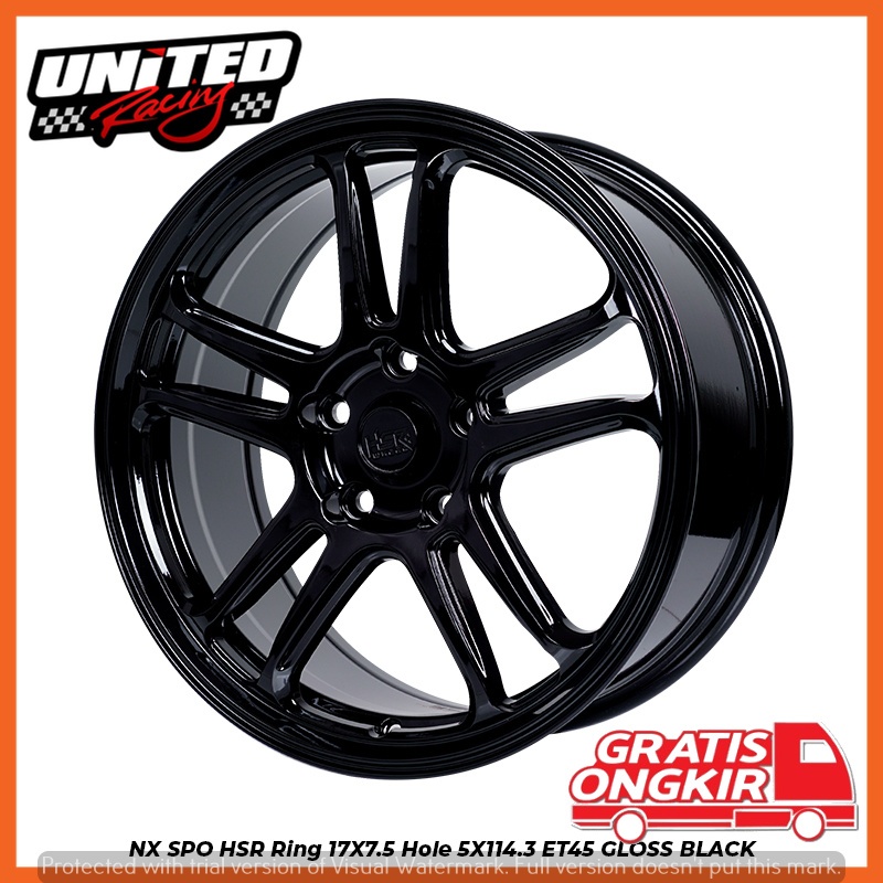VELG RING 17 PALANG BINTANG UNTUK MOBIL XL7 ERTIGA XPANDER BRV R17 HSR NX SPO BLACK PCD 5 X114,3
