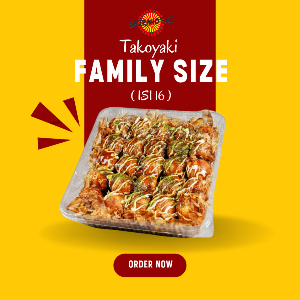 

TAKOYAKI FAMILY SIZE ISI 16 MATANG HALAL