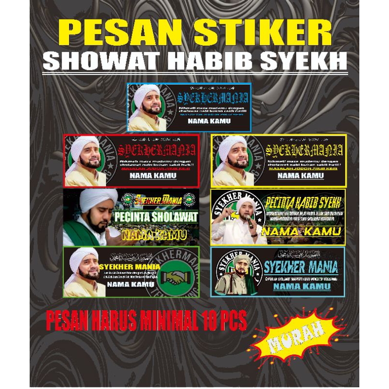 

stiker sholawat habib syekh murah minimal order 10 pcs