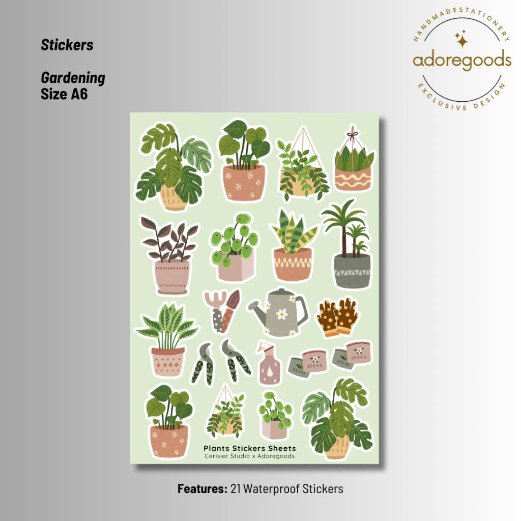 

Sticker Sheet Aesthetic Journal Waterproof Gardening