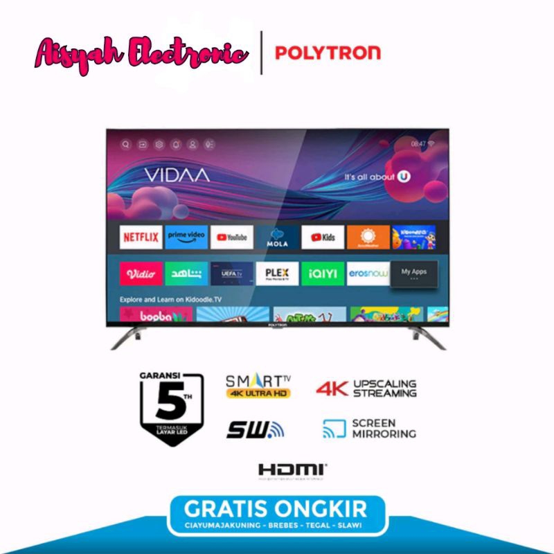 SMART TV POLYTRON 50UV8959 50 INCI UHD 4K GARANSI 5 TAHUN