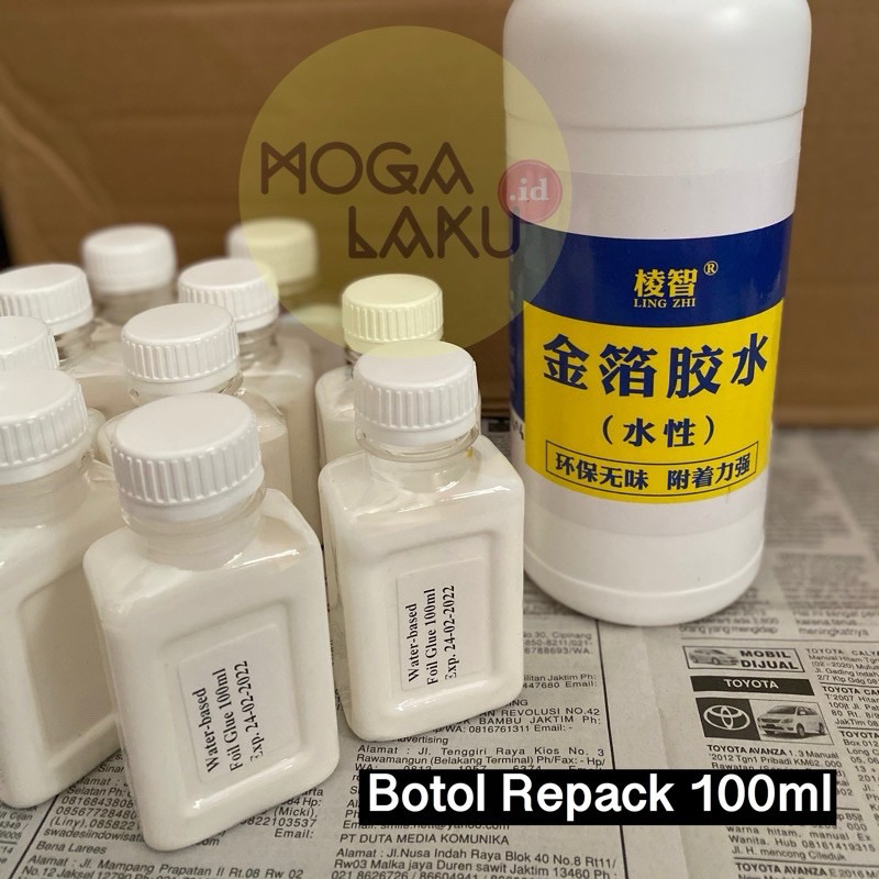 

HJK Lem Foil Leaf Adhesive Lem Water Based Lem Gilding Sheet Foil Emas 100ml