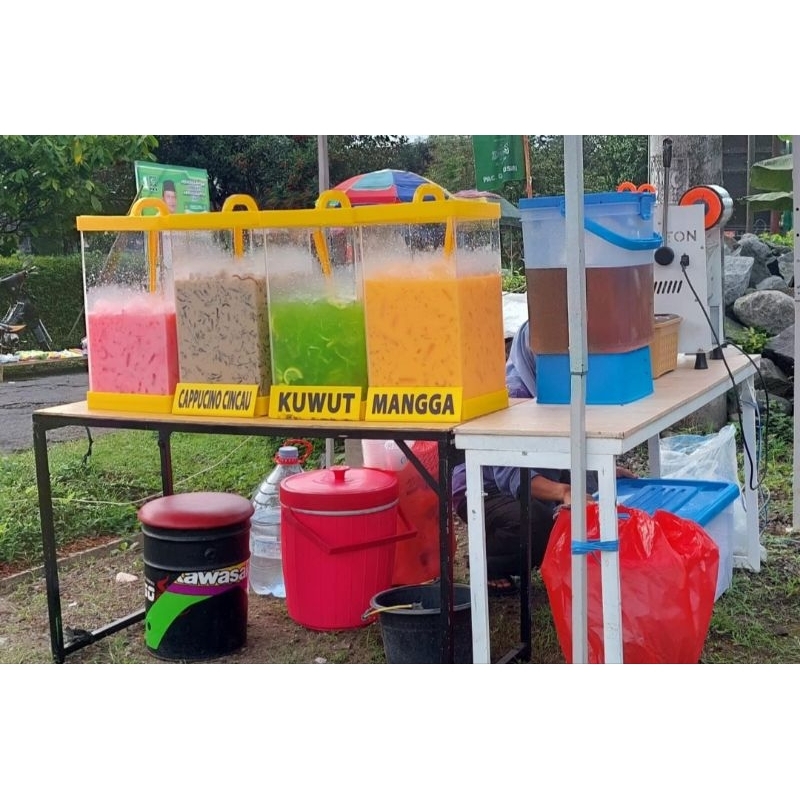 Box ES BUAH Akrilik isi 25 Liter, Acrylik Wadah Minuman