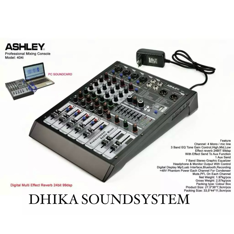 MIXER ASHLEY 404I / Mixer Ashley 404i / Mixer Ashley 4 Channel 404i / mixer ashley 404i