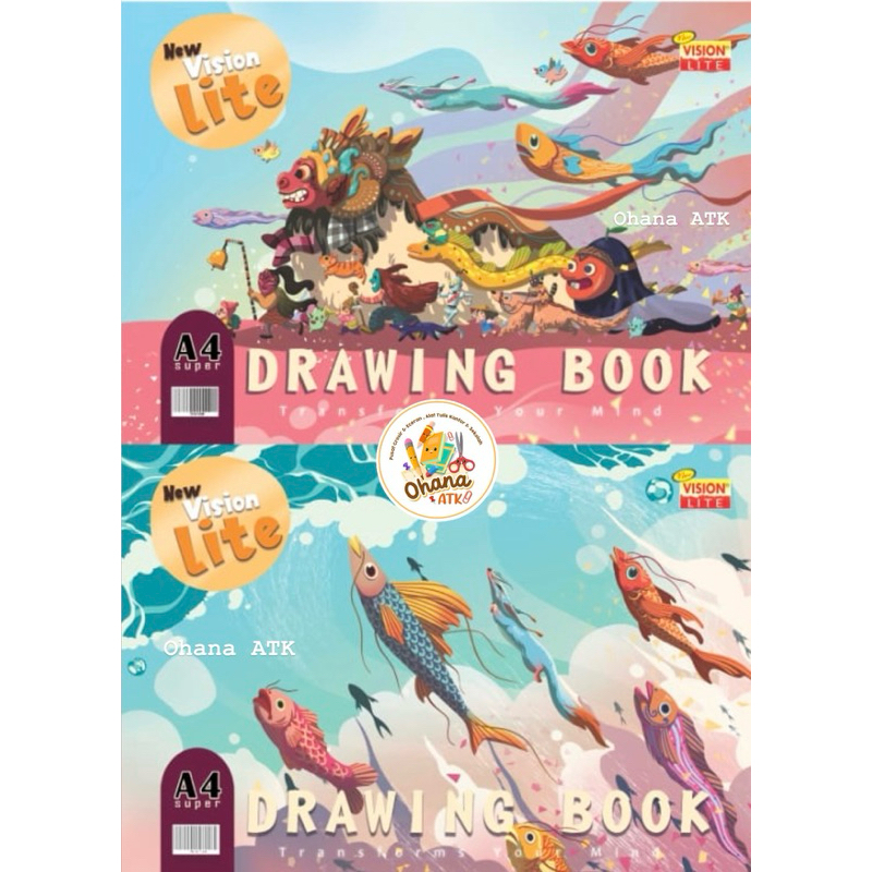 

(1pak) Buku Gambar VISION lite A4 Perpack 10 buku by VISION