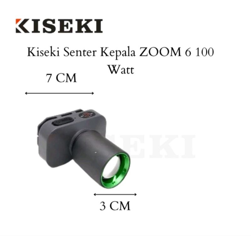 MM Kiseki Senter Kepala Zoom 100 Watt Super Terang - Senter Zoom