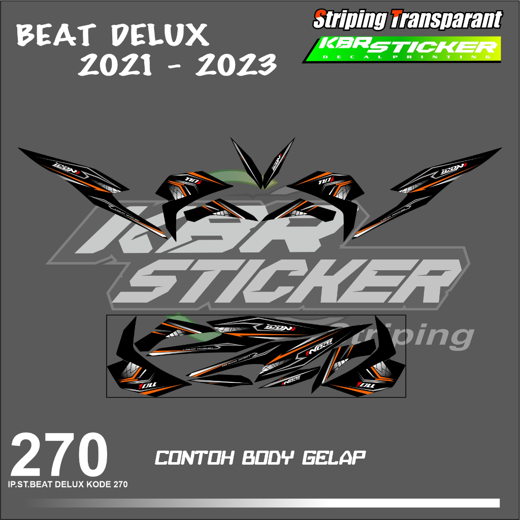 BEAT DELUXE 2021-2023 (COD) STIKER STRIPING MOTOR HONDA BEAT DELUXE 2021 HOLOGRAM DAN TRANSPARAN