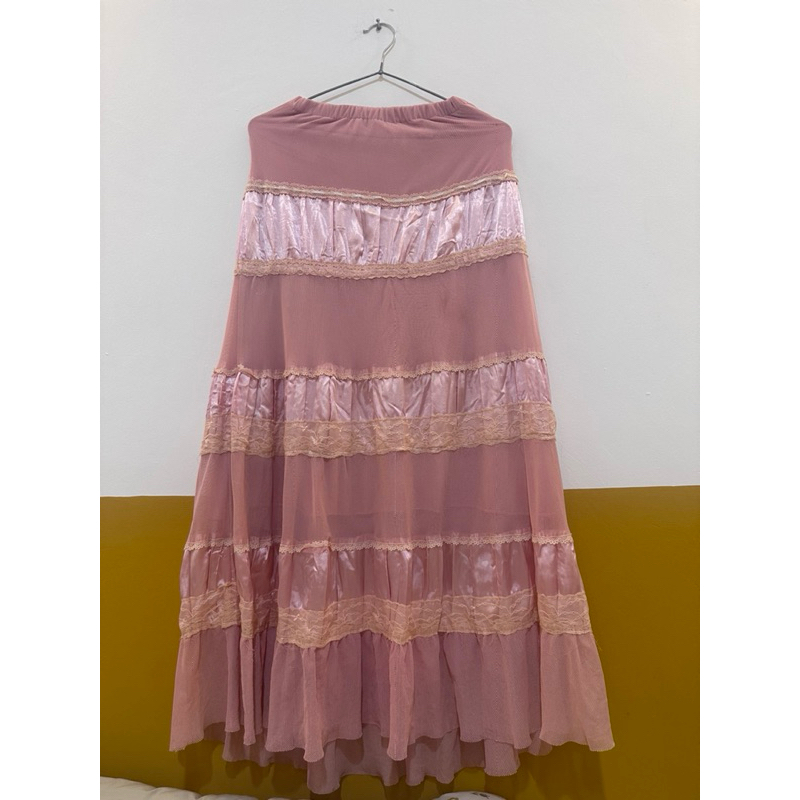 [RENDA PINK SKIRT] ROK LUCU