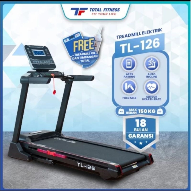 TL126 Treadmill Elektrik | Total Fitness
