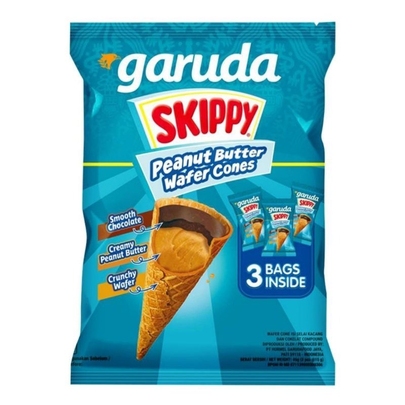 

[ CEMILAN ] SKIPPY GARUDA PEANUT BUTTER WAFER CONES