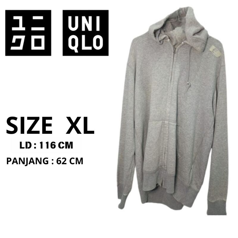 HOODIE ZIPPER UNIQLO SECOND BRANDED