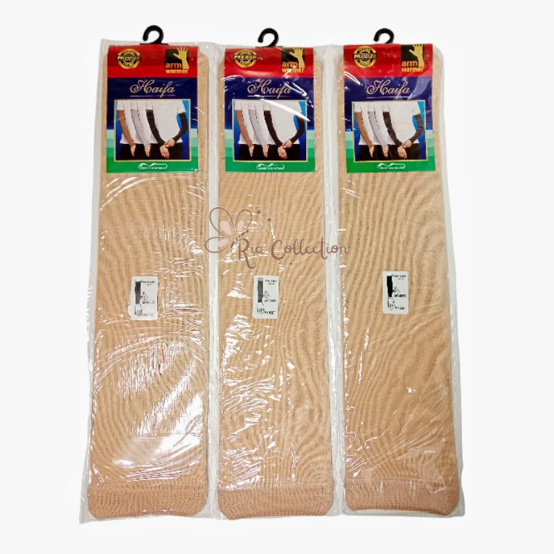 Deker Tangan / Manset Lengan / Deker Tangan Tebal Lembut Pria Wanita Krem Polos