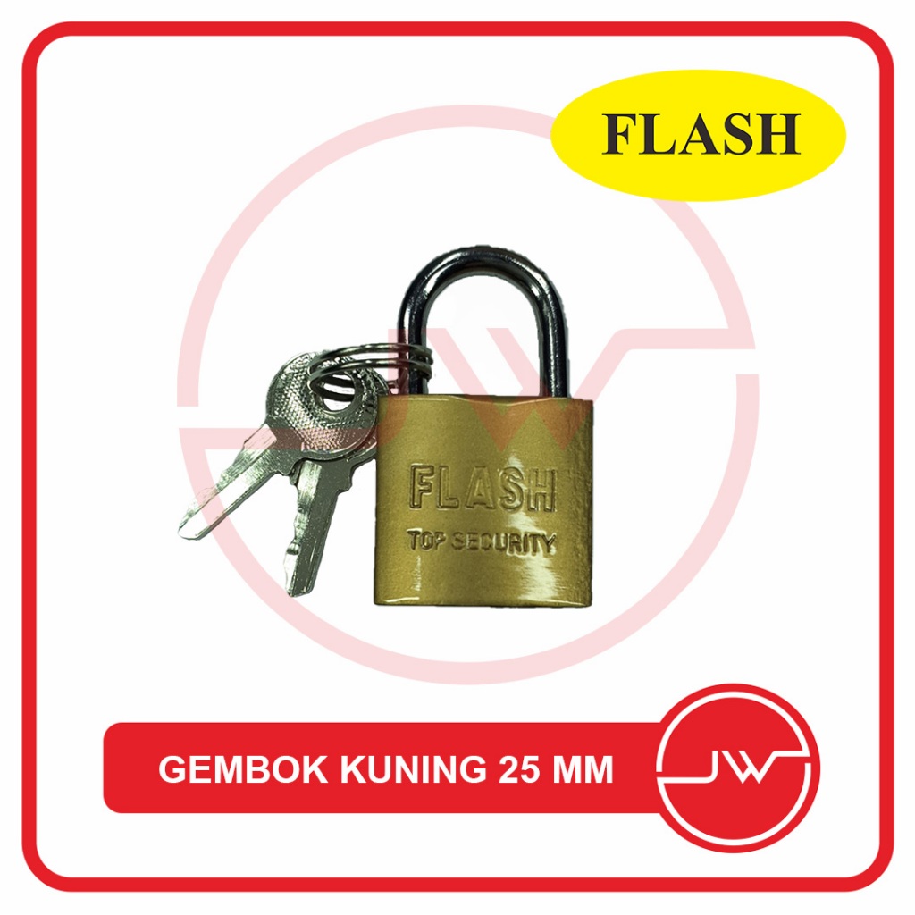 GEMBOK KUNING 25 MM / GEMBOK 25MM / GEMBOK / GEMBOK PAGAR / PADLOCK / FLASH