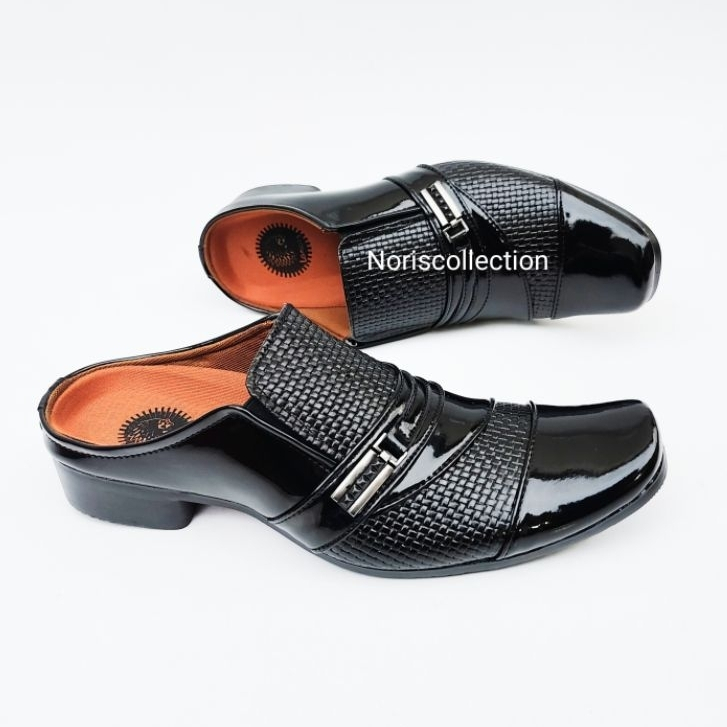 Sandal Slop Bustong Pria Kulit Asli Semi Formal Original
