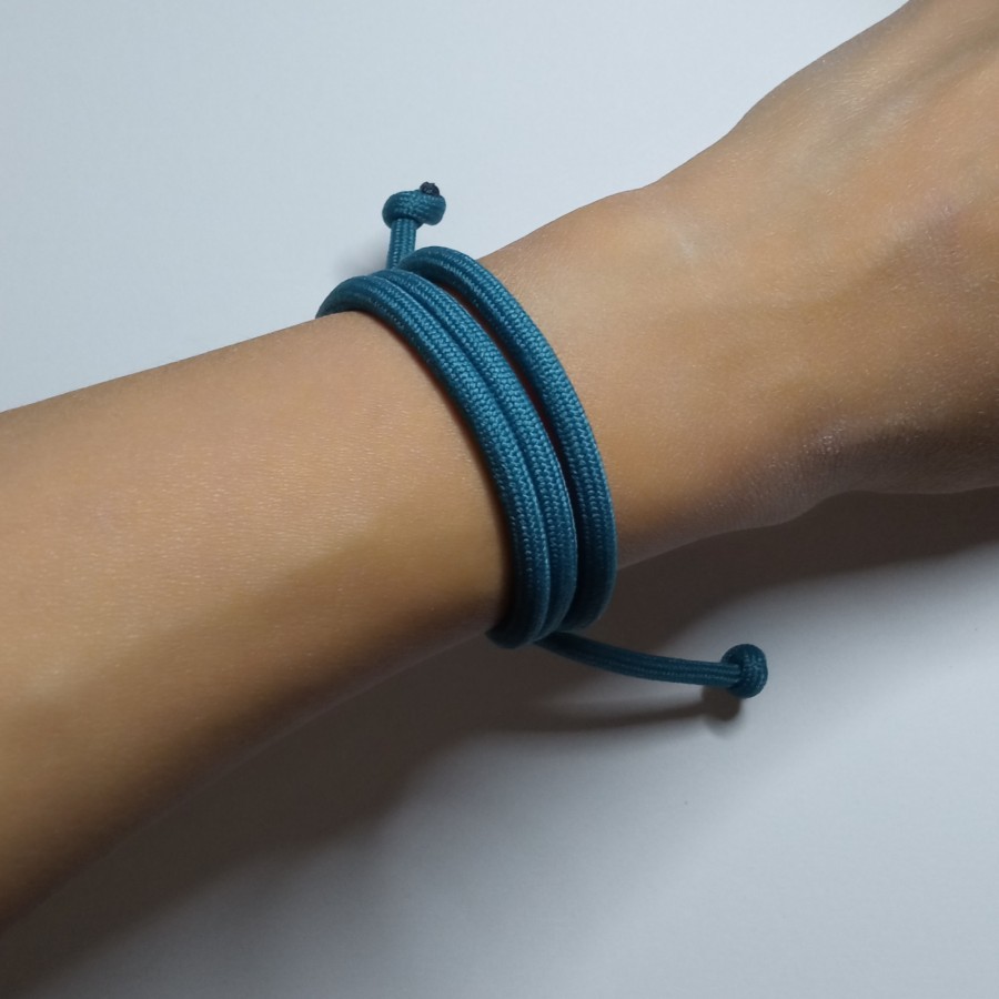 gelang tali prusik 3 layer / gelang tali / gelang simple - Navy 5mm