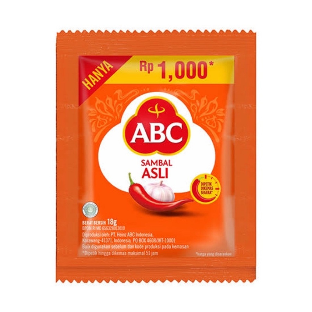 

Abc Sambal Asli Isi 5 x 18 Gram