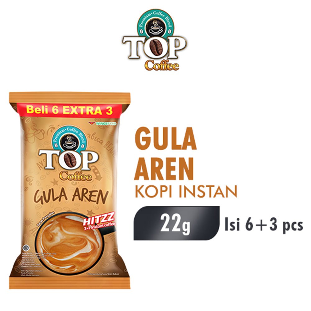 

top coffee 3 in 1 gula aren 9x22gr