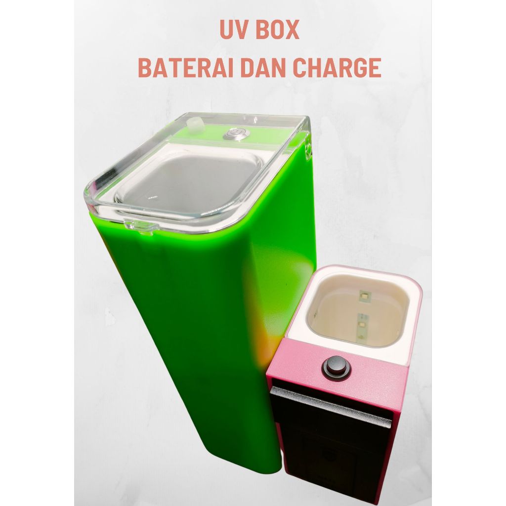 UV BOX BATERAI DAN CHARGE (UKURAN BESAR DAN KECIL)