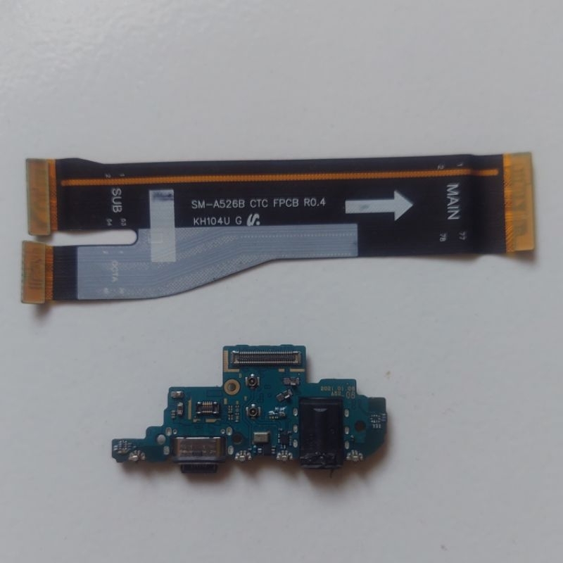 Papan Cas Board / Board Charger Samsung A52 + Flexible Board Ori Copotan