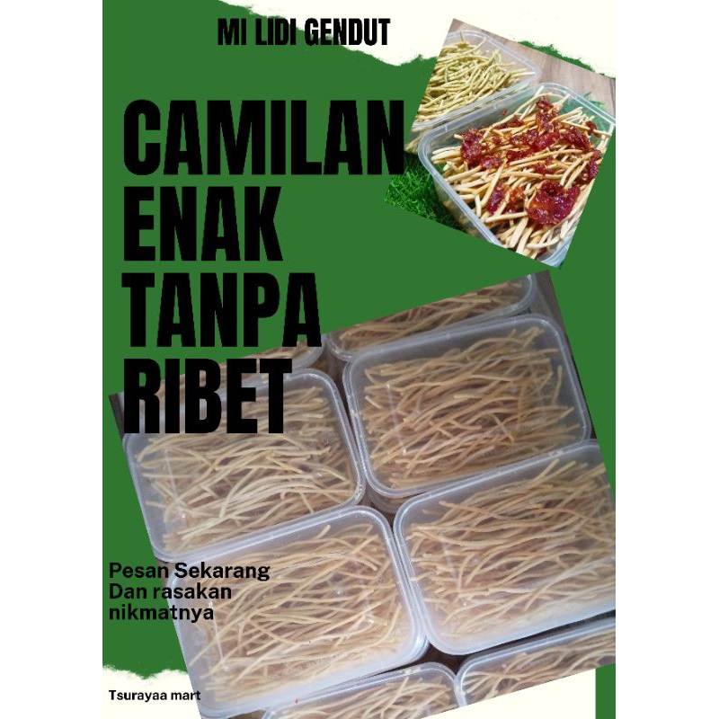 

Mie Lidi Gendut Varian Rasa Asli Tanpa Pengawet Buatan Fresh - Mi Lindut aneka varian rasa tanpa pengawet asli fresh kemasan 650 ml