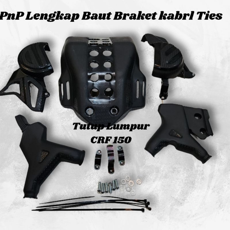 COVER TUTUP MESIN CRF 150L FULLSET ENGINE GUARD COVER CRF 150 ENGING GAT GARD CRF 150 L FULL SET COV