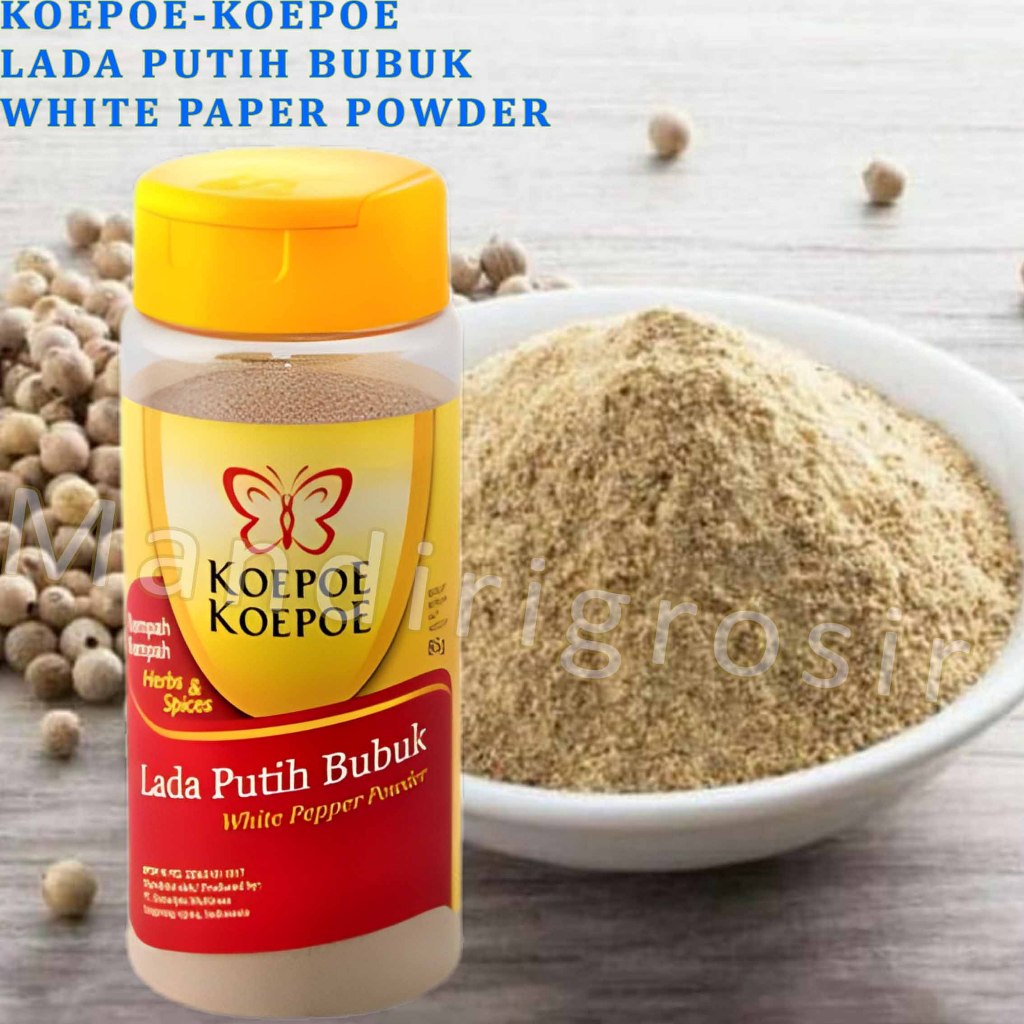

Lada Putih Bubuk * Koepoe-Koepoe * White Paper Powder * 85gr