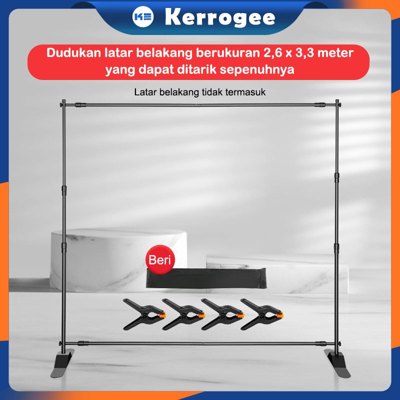 Jumbo Banner Stand 2.6/3.3M X 3.3M Giant Banner/Backdrop/ Backwall /Tripod Banner/ Tiang Backdrop