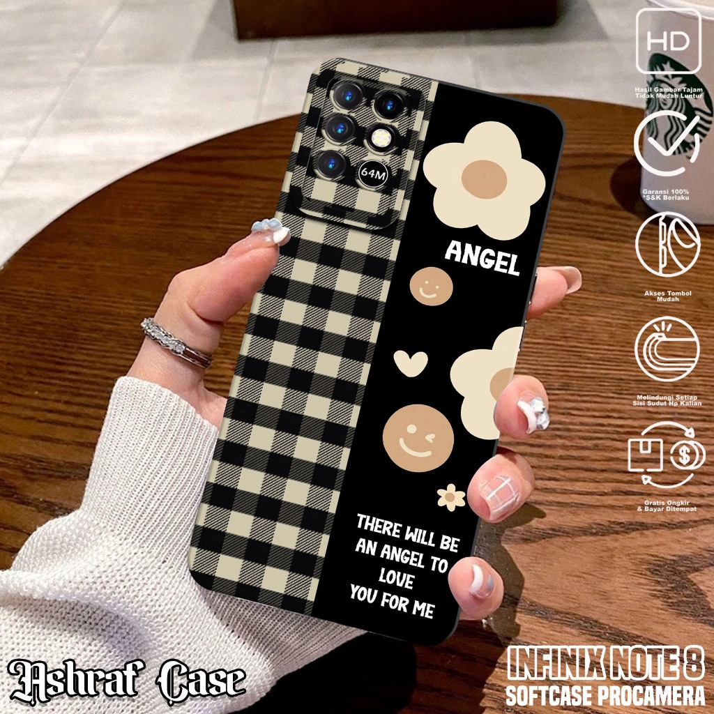 Case Infinix Note 8 - Casing Hp Infinix Note 8 Motif BUNGA - Silikon Hp Infinix Note 8 - Softcase Hp