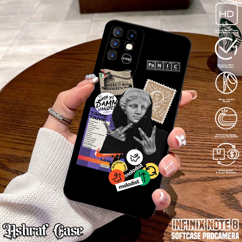 Case Infinix Note 8 - Casing Hp Infinix Note 8 Motif Estetik - Silikon Hp Infinix Note 8 - Softcase 
